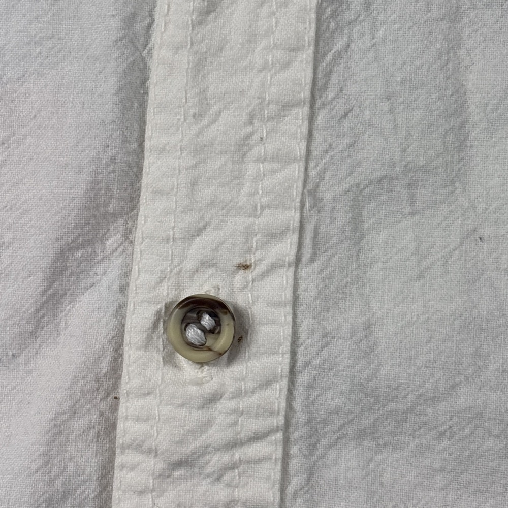 Puerto Rico Save The Rain Forest Cream 100% Cotton‎ Button Up Size Medium - Picture 4 of 10